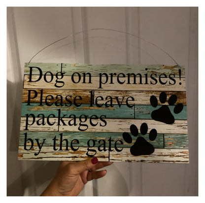 Dog Cat Paws Pet Blue Custom Sign