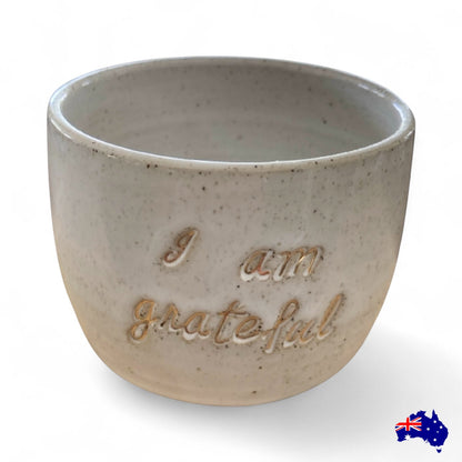 Mug Cup Grateful Pottery Ceramic Aussie Made