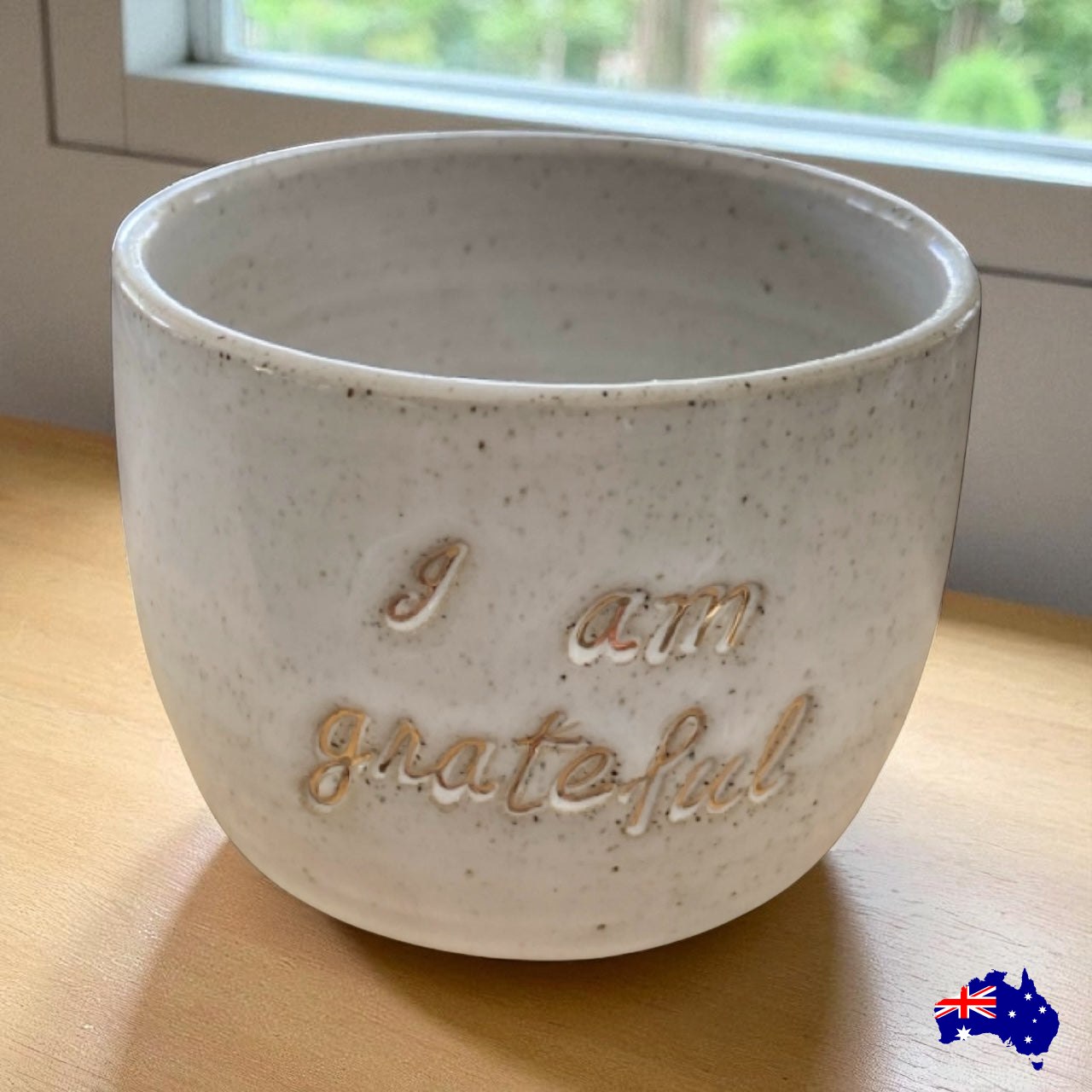 Mug Cup Grateful Pottery Ceramic Aussie Made