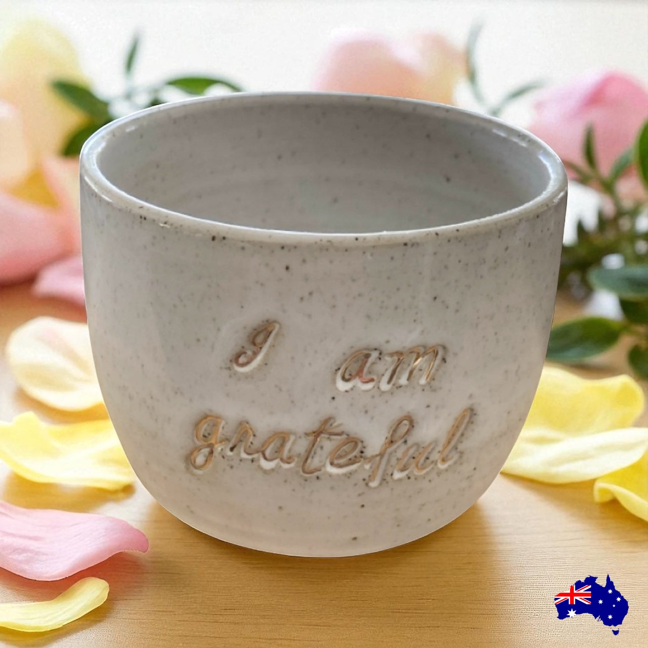 Mug Cup Grateful Pottery Ceramic Aussie Made