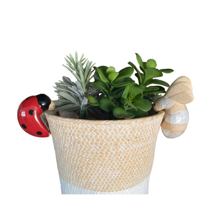 Bee and Ladybeetle Pot Sitter Hanger Planter - The Renmy Store Homewares & Gifts 