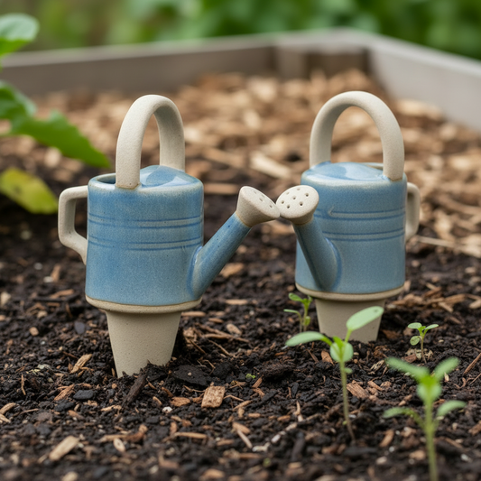 Ceramic Water Spike Watering Stakes Set of 2 | approx 10x13x5.8cm