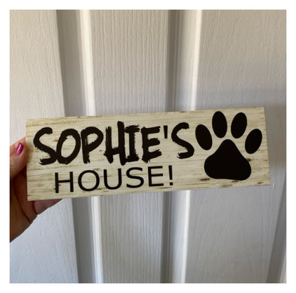 Dog Kennel House Custom Personalised Pets Name Sign