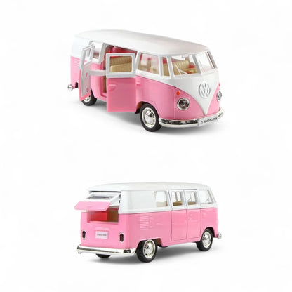 VW Kombi Van Pink Metal Collection Cars