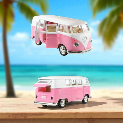 VW Kombi Van Pink Metal Collection Cars