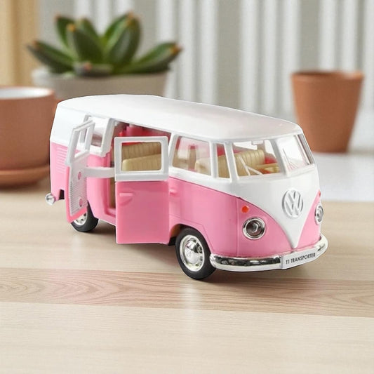 VW Kombi Van Pink Metal Collection Cars
