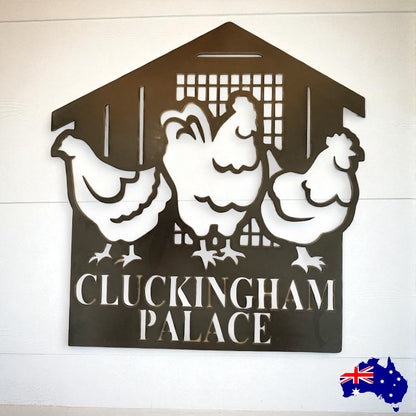 Chicken Coop Country Personalised Rusty Metal Steel Sign