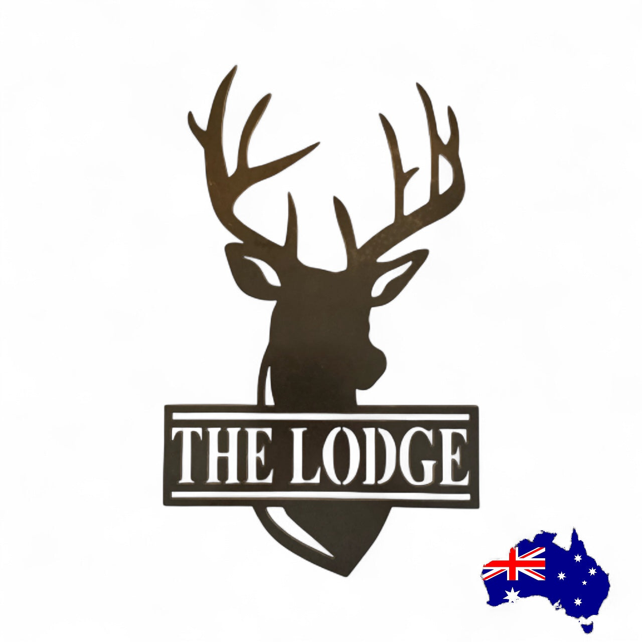 Stag Deer Lodge Hunting Country Personalised Rusty Metal Steel Sign