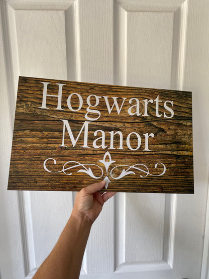 Custom Sign Personalised - Dark Wood Timber Look - Australian Made