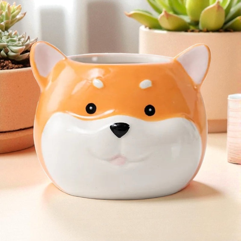 Pot Planter Garden Corgi Dog