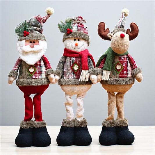Large Santa Snowman Reindeer Christmas Ornament