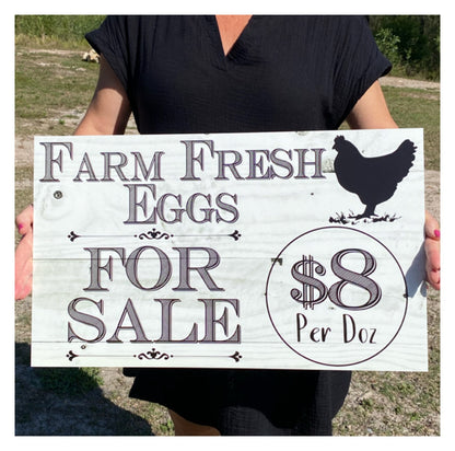 Chicken Eggs For Sale Personalised Custom Farm Stall Sign