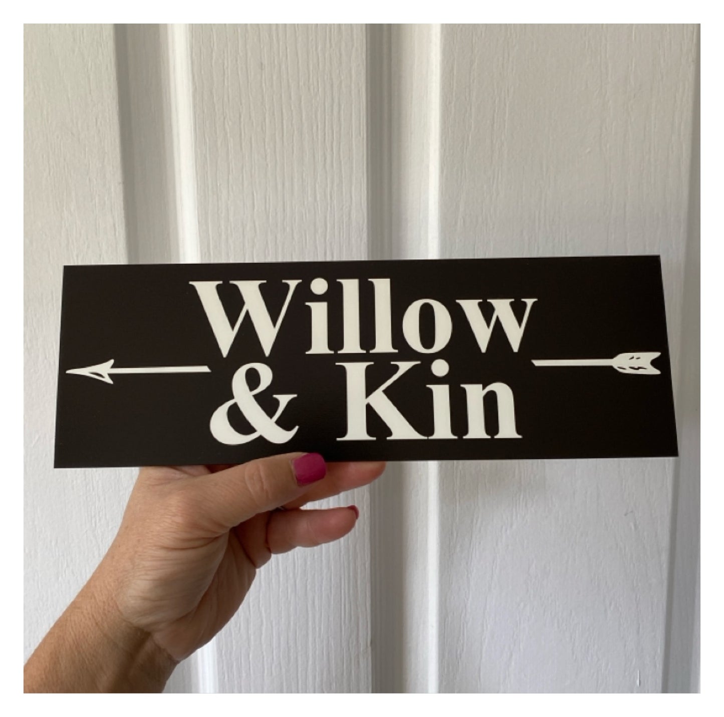 Custom Personalised Arrow Black Property Direction Sign