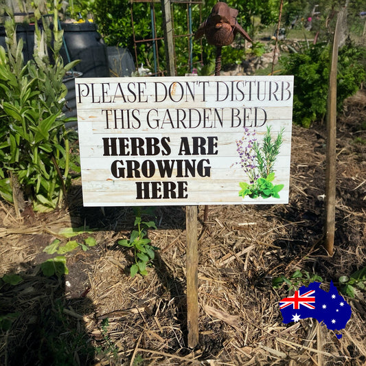 Please Don't Disturb This Garden Veggie Patch Sign