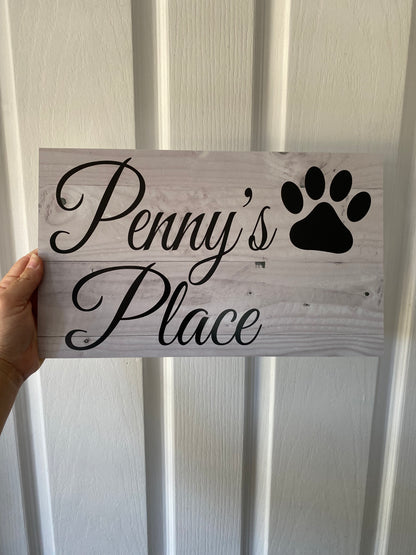 Dog Cat Paw Sign - Personalised - Australian Made