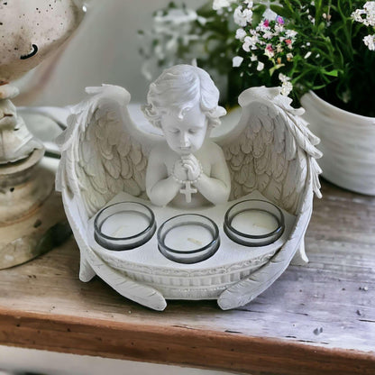 Angel Cherub Candle with Tealights - The Renmy Store Homewares & Gifts 