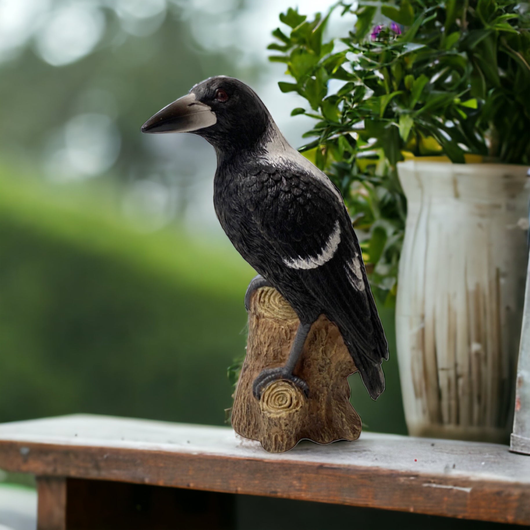 Magpie On Branch Bird Ornament - The Renmy Store Homewares & Gifts 