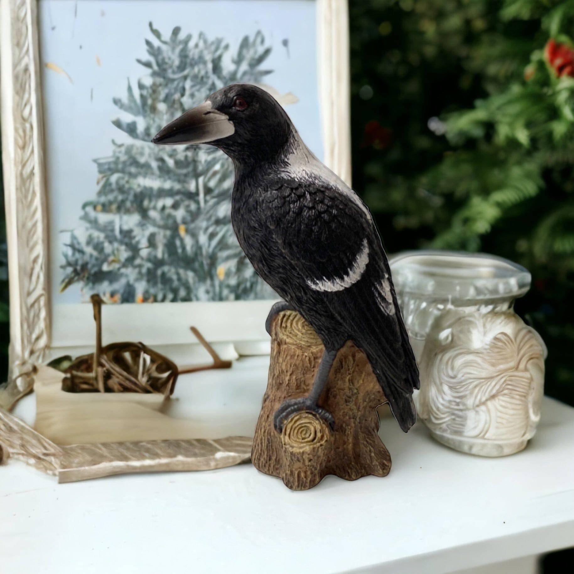 Magpie On Branch Bird Ornament - The Renmy Store Homewares & Gifts 