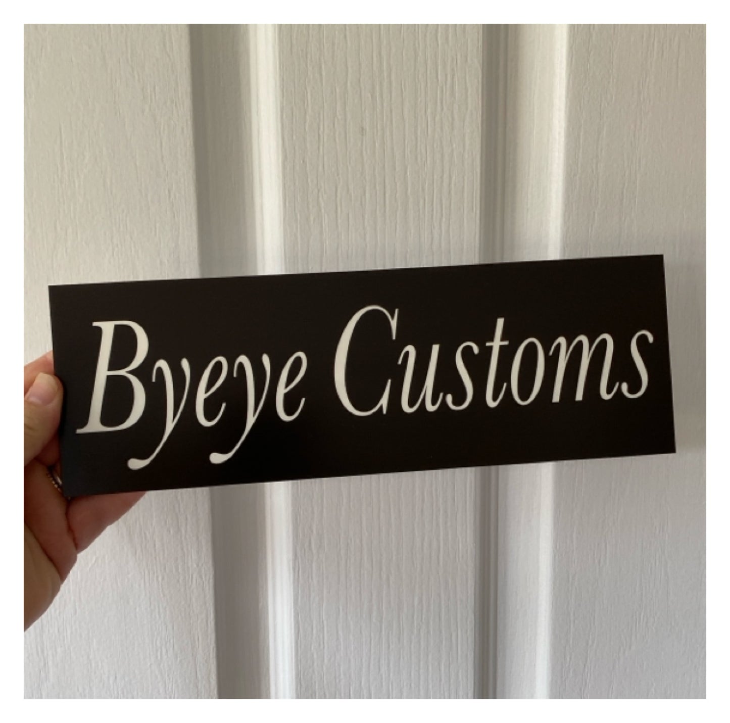 Black White Custom Personalised Sign