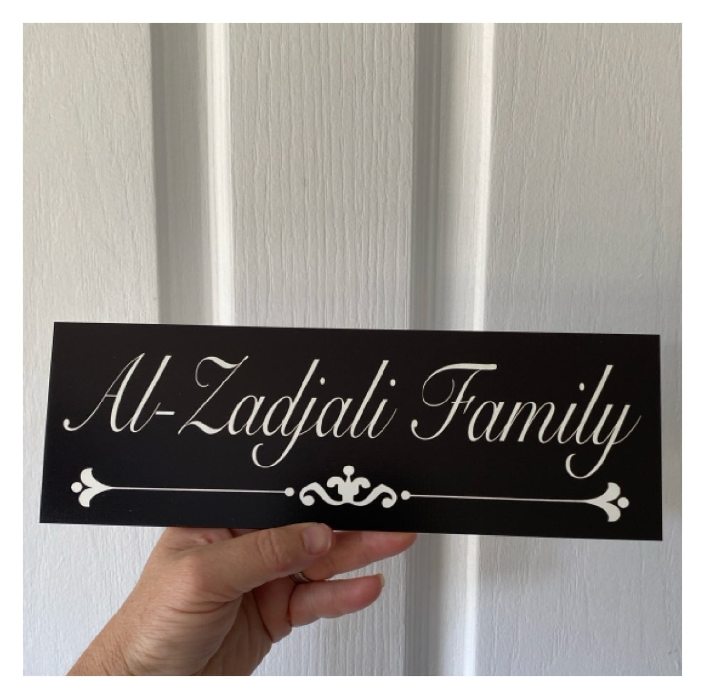 Family Name Custom Personalised Vintage Black Sign