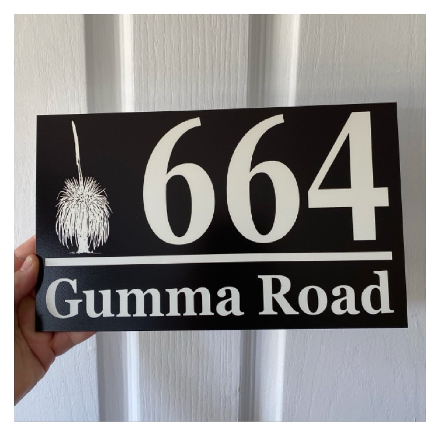 Personalised Street Number Address Oz Bush Grass Tree House Custom Sign