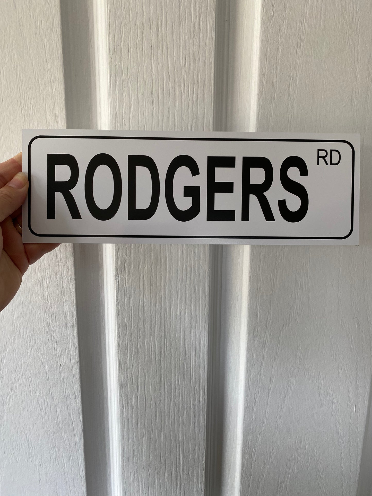 Custom Street White Sign - Personalised Black & White Signage - Australian Made