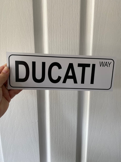 Custom Street White Sign - Personalised Black & White Signage - Australian Made