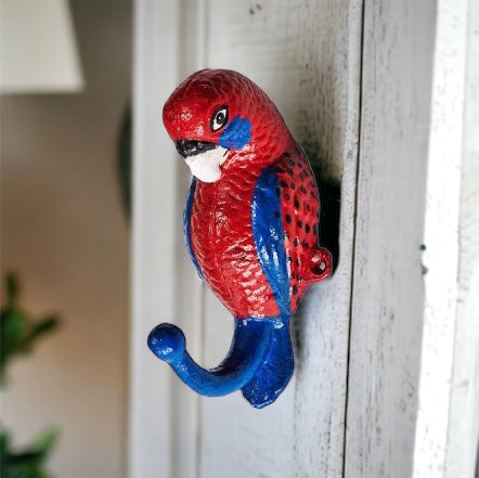 Rosella Bird Iron Hook - The Renmy Store Homewares & Gifts 