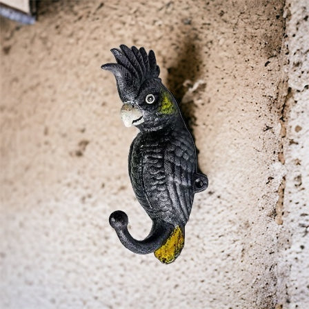 Cockatoo Black Yellow Tail Bird Iron Hook - The Renmy Store Homewares & Gifts 