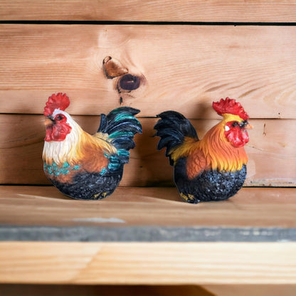 Rooster Country Set of 2 Ornament - The Renmy Store Homewares & Gifts 