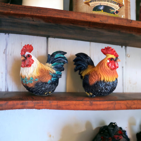 Rooster Country Set of 2 Ornament - The Renmy Store Homewares & Gifts 