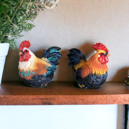 Rooster Country Set of 2 Ornament - The Renmy Store Homewares & Gifts 