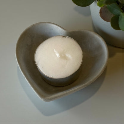 Tray Dish Candle Holder Heart Aussie Handmade Concrete