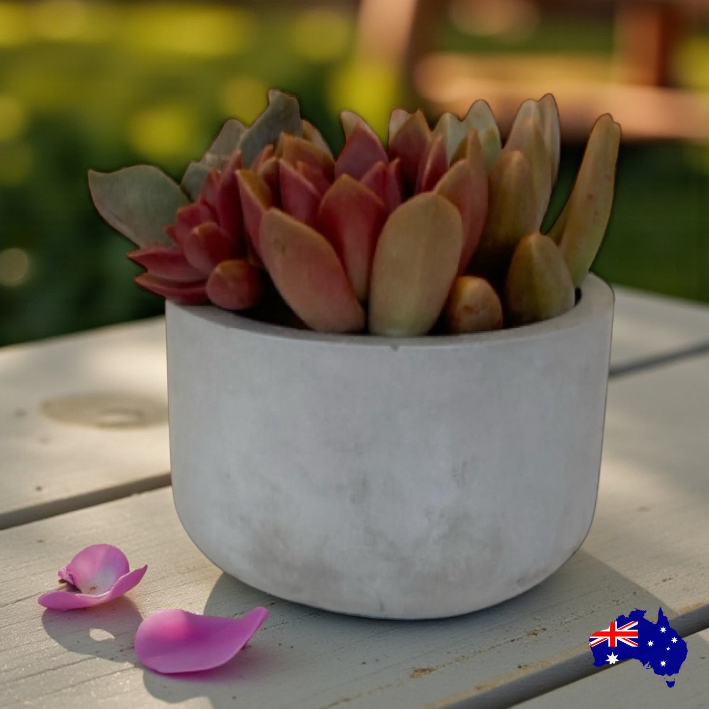 Planter Pot Round Candle Holder Aussie Handmade Concrete