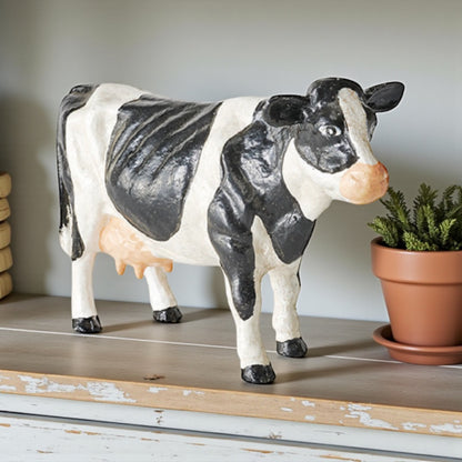 Cow Ornament Farmhouse Country Decor - Poly Resin 32cm