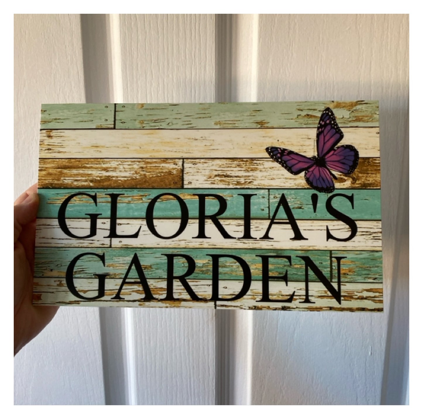 Butterfly Garden Custom Personalised Sign
