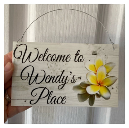 Frangipani Custom Personalised Sign