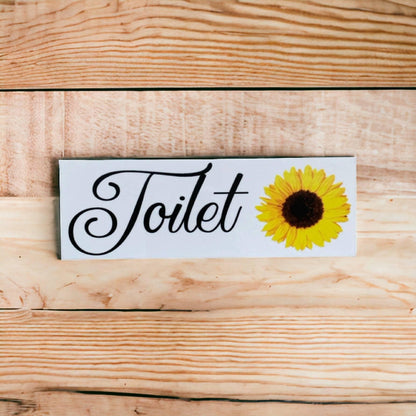 Sunflower Door Room Sign Toilet Laundry Bathroom - The Renmy Store Homewares & Gifts 