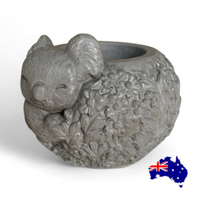 Planter Pot Koala Aussie Handmade Concrete