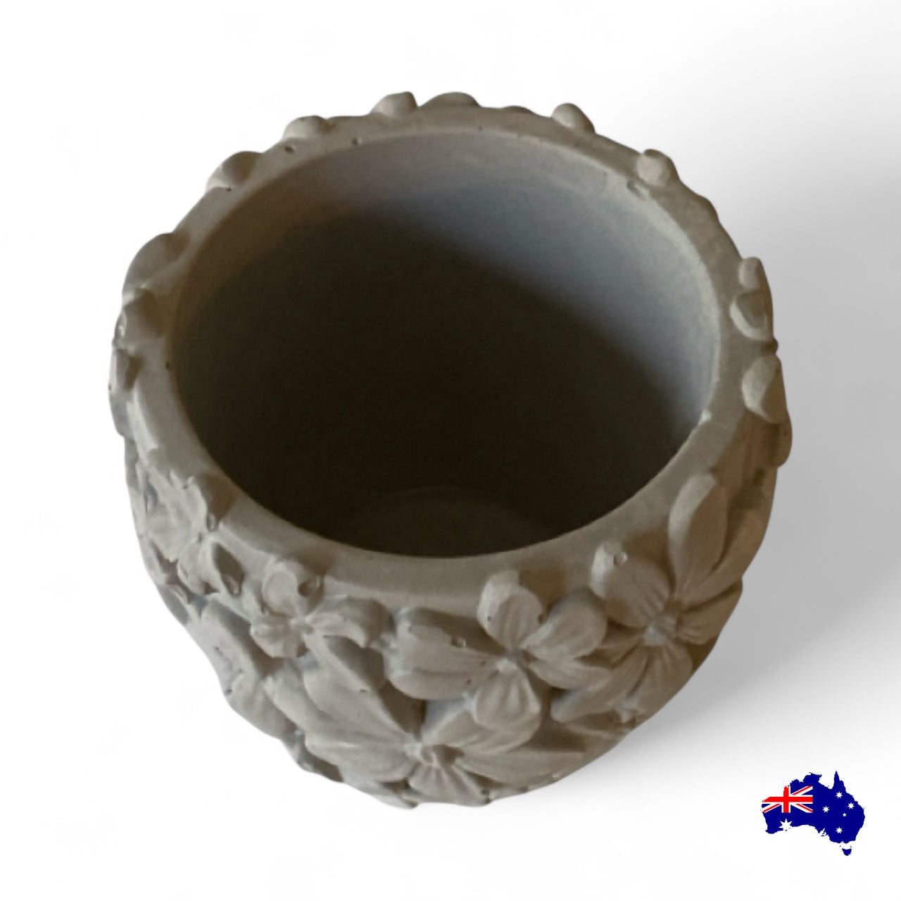 Planter Pot Toothbrush Holder Flower Aussie Handmade Concrete
