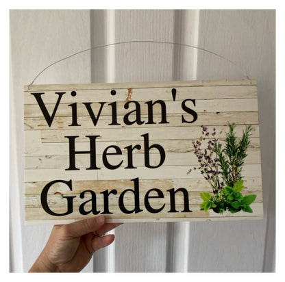 Herb Herbs Garden Custom Personalised Sign