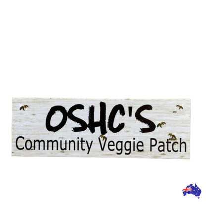 Custom Veggie Patch Garden Bees Sign - The Renmy Store Homewares & Gifts 