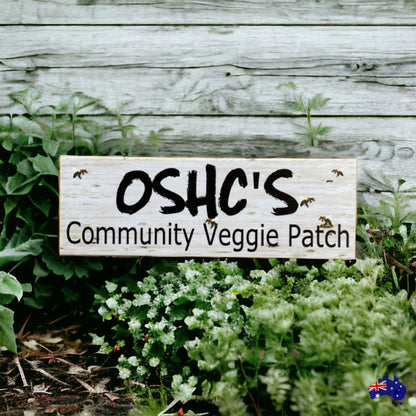 Custom Veggie Patch Garden Bees Sign - The Renmy Store Homewares & Gifts 