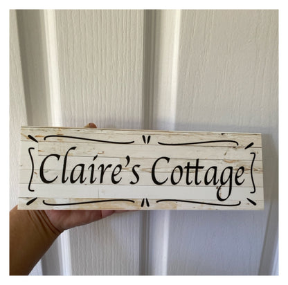 Cottage Custom Personalised Rustic Chic Sign