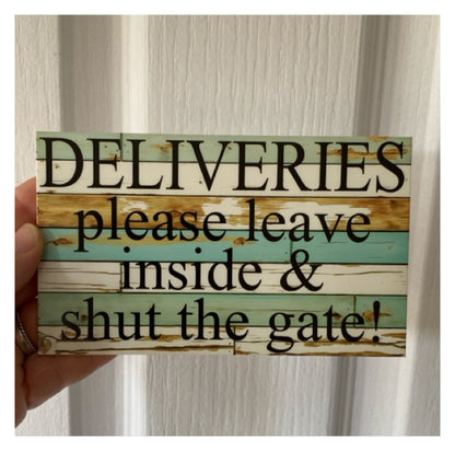 Custom Personalised Blue White Timber Wood Large Signage Sign