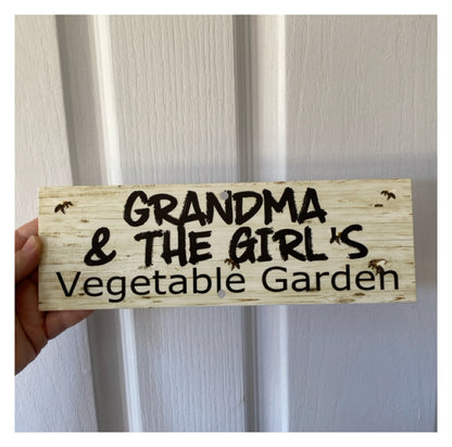 Custom Veggie Patch Garden Bees Sign