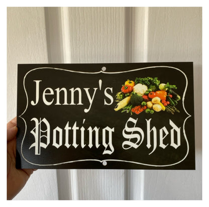Potting Shed Personalised Custom Garden Sign