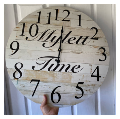 Clock Wall Wooden Custom Personalised Aussie Made