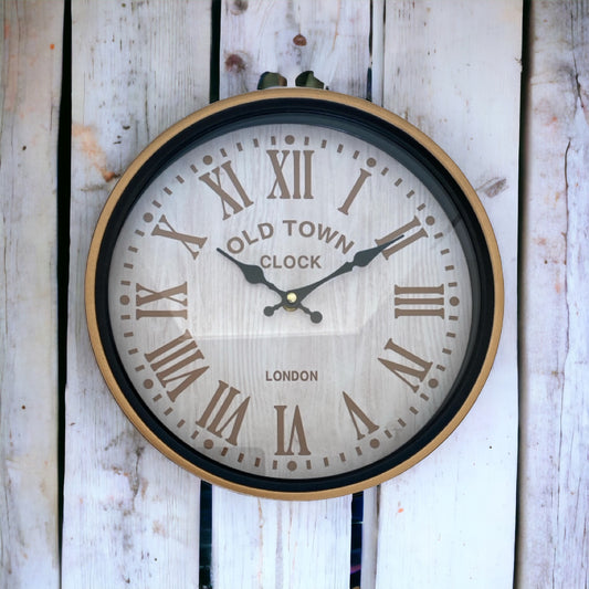 Clock Wall Black Vintage Gold - The Renmy Store Homewares & Gifts 