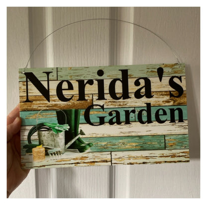 Garden Gardening Gardener Custom Personalised Sign